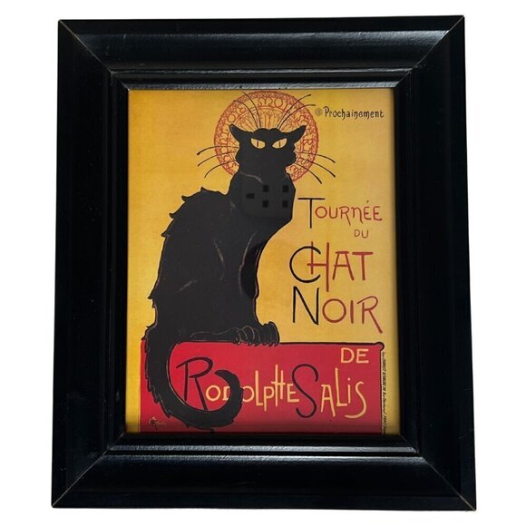 LeChat Noir "The Black Cat" by Theophile Steinlen Framed Print - Picture 1 of 4